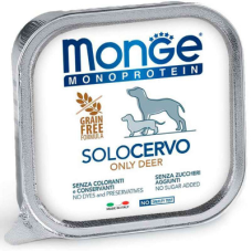 Вологий корм Monge (Монж) Monoprotein Dog Solo Deer для собак паштет з олениною