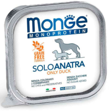 Вологий корм Monge (Монж) Monoprotein Dog Solo Duck для собак паштет з качкою