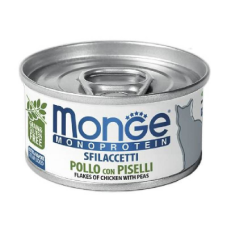 Вологий корм Monge (Монж) Monoprotein Cat Solo Pollo con Piselli для котів з куркою та горошком