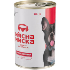 Вологий корм М'ясна миска для дорослих собак паштет з яловичиною 