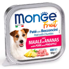 Вологий корм Monge (Монж) Dog Fruit для собак паштет зі свининою та ананасом 