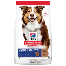 Сухий корм Hill's (Хіллс) Science Plan Mature Adult 7 + Medium Breed для літніх собак середніх порід від 7 років з ягням та рисом