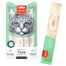 Ласощі рідкі Wanpy (Ванпі) Creamy Lickable Treats Tuna & Scallop для котів з тунцем та морським гребінцем