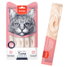 Ласощі рідкі  Wanpy (Ванпі) Creamy Lickable Treats Tuna & Shrimp для котів з тунцем та креветками