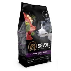 Сухий корм Savory (Cейворi) Fresh Turkey & Lamb Adult Medium Breeds для собак середніх порід зі свіжим ягням та індичкою
