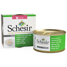 Вологий корм Schesir (Шезір) Kitten Chicken with Aloe для кошенят з куркою та алое шматочки в желе