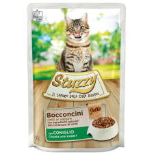 Вологий корм Stuzzy (Штузі) Cat Rabbit для котів з кроликом шматочки в соусі