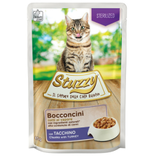 Вологий корм Stuzzy (Штузі) Cat Sterilized Turkey для стерилізованих кішок з індичкою шматочки в соусі 