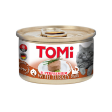 Вологий корм TOMi (Томі) Turkey для котів з індичкою мус