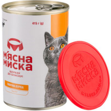 Вологий корм М'ясна миска для котів паштет з куркою