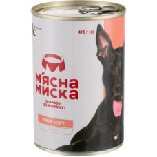 Вологий корм М'ясна миска для дорослих собак паштет асорті