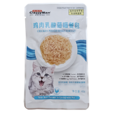 Вологий корм CattyMan (КеттіМен) Lactobacillus Chicken Feast для котів із проблемами травлення курка в желе