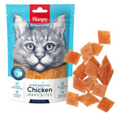 Ласощі Wanpy (Ванпі) Chicken Jerky Bites для котів шматочки курячі в'ялені