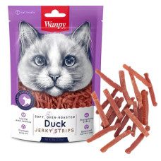 Ласощі Wanpy (Ванпі) Soft Duck Jerky Strips для котів філе качки в'ялене смужки