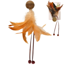Іграшка Flamingo (Фламінго) Catnip Ball & Feather для котів м'яч з пір'ям та котячою м'ятою