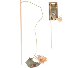 Іграшка Flamingo (Фламінго) Natura Delight Bird для котів вудка дражнилка птах з котячою м’ятою 