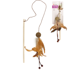 Іграшка Flamingo (Фламінго) Penken Dangler with Catnip Ball для котів вудка дражнилка м'яч з пір'ям та котячою м'ятою
