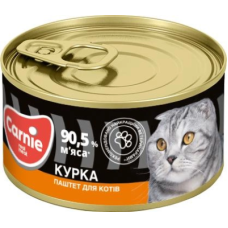 Вологий корм Carnie (Карні) для дорослих котів м'ясний паштет з куркою