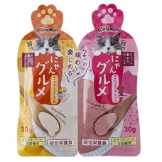 Рідкий корм CattyMan (КеттіМен) Complete Twins Pouch для котів крем-пюре 2 смаки курка сир ікра та тунець макрель сардина