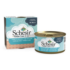 Вологий корм Schesir (Шезір) Kitten Tuna with Aloe для кошенят з тунцем та алое шматочки в желе