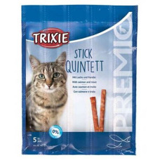 Ласощі Trixie (Тріксі) Premio Stick Quintett для котів палички з лососем та фореллю