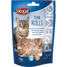 Ласощі Trixie (Тріксі) Premio Tuna Rolls для котів шматочки з тунцем та куркою