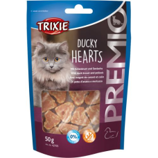 Ласощі Trixie (Тріксі) Premio Ducky Hearts для котів сердечка з качкою та рибою